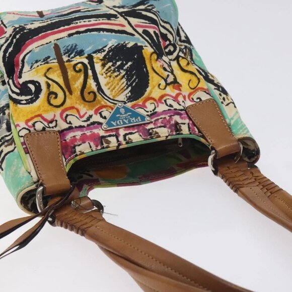 PRADA Hand Bag Nylon Blue Silver Auth 130935 - Picture 7 of 16